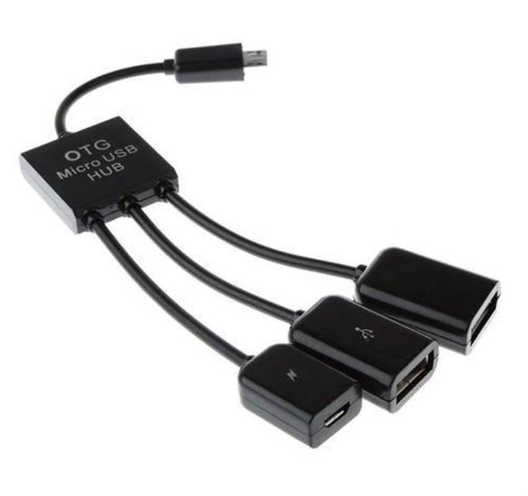 هاب میکرو USB موبایل ۱ به ۲